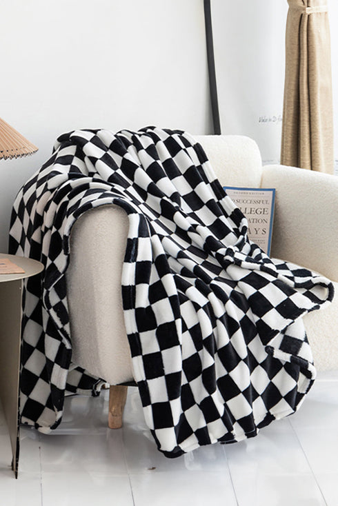 Checkerboard Printed Soft Fleece Throw Blanket