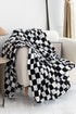 Checkerboard Printed Soft Fleece Throw Blanket