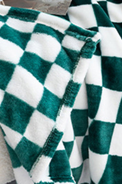 Checkerboard Printed Soft Fleece Throw Blanket