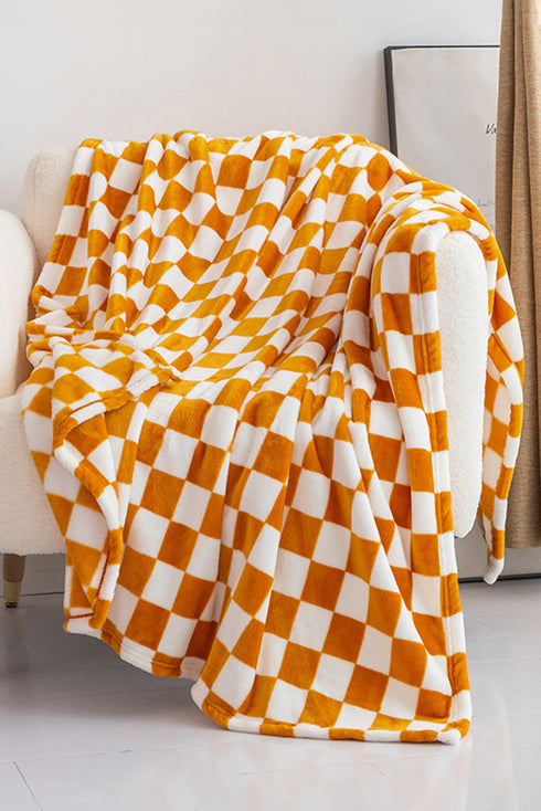 Checkerboard Printed Soft Fleece Throw Blanket