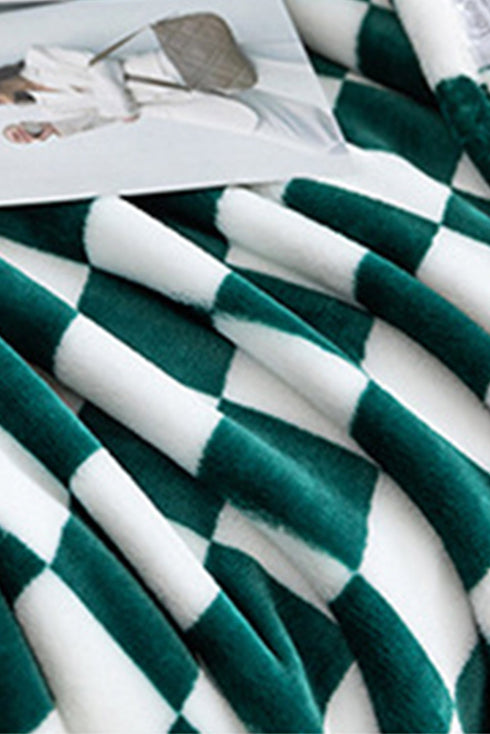 Checkerboard Printed Soft Fleece Throw Blanket