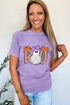 Checkered Bow Ghost Graphic Short Sleeve Tee