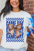 Checkered Game Day Bow Graphic Cotton T-Shirt