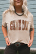 Checkered Graphic Letter Print Short Sleeve Jersey Tee