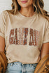 Checkered Graphic Letter Print Short Sleeve Jersey Tee