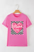 Checkered Heart Mama Statement Graphic Tee