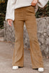 Checkered High Waist Wide Leg Corduroy Pants