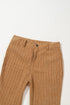 Checkered High Waist Wide Leg Corduroy Pants