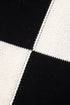 Checkered Knit Bubble Sleeve Drop Shoulder Open Cardigan