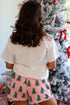 Checkered Merry Graphic Tee Christmas Tree Lounge Set