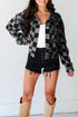 Checkered Patchwork Button up Denim Jacket