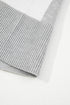 Checkered Pattern Button Polo Collar Split Hem Sweater