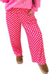 Checkered Plaid Pattern Loose Fit Easy Pull On Pants