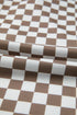Checkered Polo Collar Long Sleeve Mini Skirt Two Piece Dress