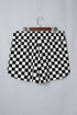 Checkered Print Active Sporty Athleisure Shorts