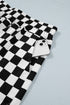 Checkered Print Active Sporty Athleisure Shorts