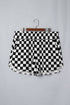 Checkered Print Active Sporty Athleisure Shorts