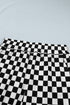 Checkered Print Active Sporty Athleisure Shorts