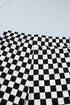 Checkered Print Active Sporty Athleisure Shorts