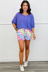 Checkered Print Drawstring Elastic Waist Casual Shorts