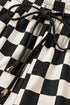 Checkered Print Drawstring Elastic Waist Casual Shorts