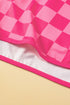 Checkered Print Drawstring Elastic Waist Casual Shorts
