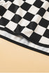 Checkered Print Drawstring Elastic Waist Casual Shorts