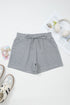 Checkered Print Elastic Waist Drawstring Pocketed Casual Shorts