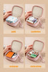 Checkered Print Faux Leather Zippered Travel Makeup Bag