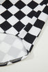 Checkered Print Flap Pocket Button Front Shacket