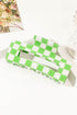 Checkered Print Geometric Hollow Out Claw Hair Clip