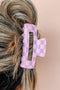 Checkered Print Geometric Hollow Out Claw Hair Clip