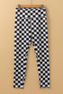 Checkered Print High Waist Stretch Skinny Leggings