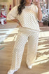 Checkered Print Loose Fit Patterned Bottoms