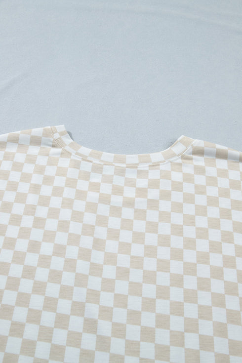 Checkered Print Loose Fit Patterned Bottoms