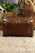 Checkered Print PU Leather Travel Cosmetic Makeup Bag
