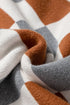Checkered Print Viscose Blend Knit Crewneck Sweater