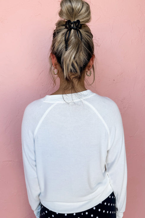 Cheers Graphic Raglan Pullover And Polka Dot Pants Lounge Set