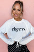 Cheers Graphic Raglan Pullover And Polka Dot Pants Lounge Set