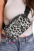 Cheetah Print Nylon Multi Compartment Adjustable Crossbody Bag