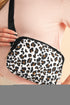 Cheetah Print Nylon Multi Compartment Adjustable Crossbody Bag