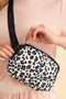 Cheetah Print Nylon Multi Compartment Adjustable Crossbody Bag