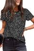 Cheetah Print O-Neck Short Sleeve T Shirt