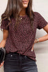 Cheetah Print O-Neck Short Sleeve T Shirt