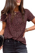 Cheetah Print O-Neck Short Sleeve T Shirt