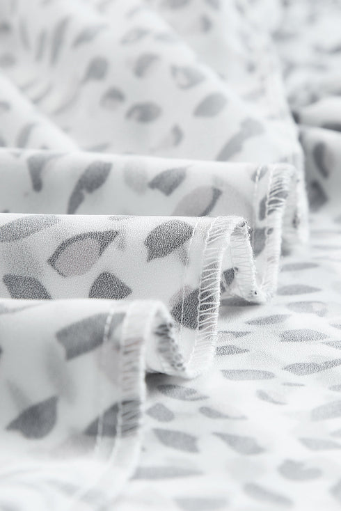 Cheetah Spotted Plus Size Off Shoulder Blouse