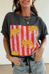 Cheetah Striped Print Retro Fashion Graphic Tee