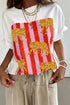 Cheetah Striped Print Retro Fashion Graphic Tee
