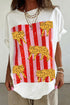 Cheetah Striped Print Retro Fashion Graphic Tee