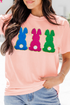 Chenille Bunny Patch Short Sleeve Graphic Shirt